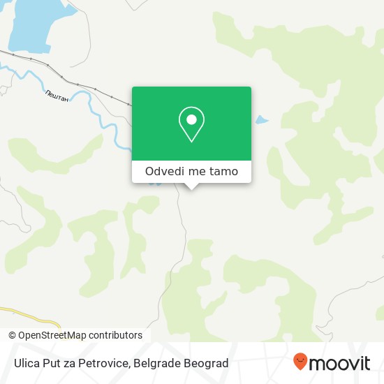 Ulica Put za Petrovice mapa