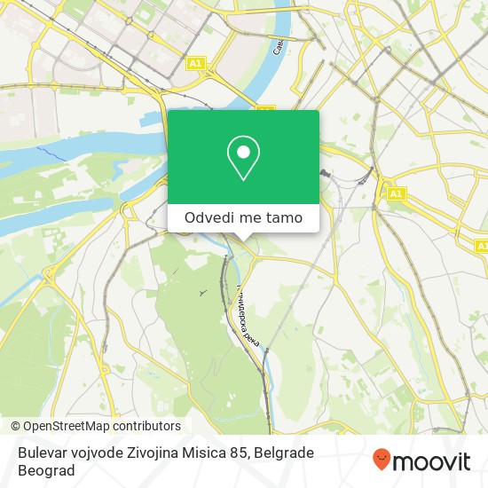 Bulevar vojvode Zivojina Misica 85 mapa