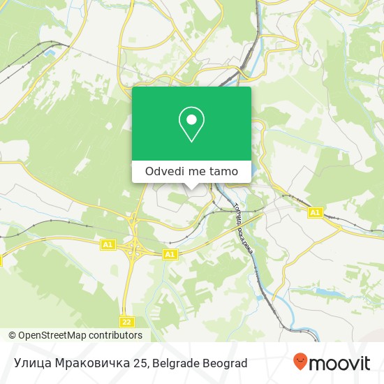 Улица Мраковичка 25 mapa