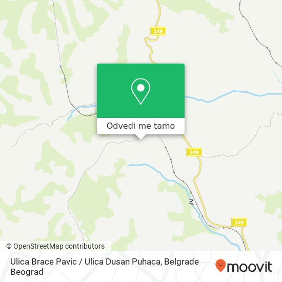 Ulica Brace Pavic / Ulica Dusan Puhaca mapa