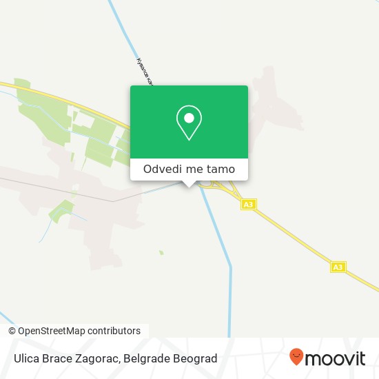 Ulica Brace Zagorac mapa