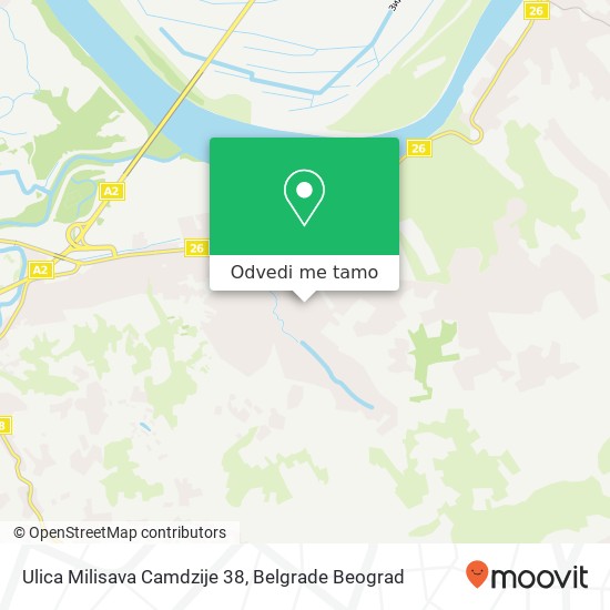 Ulica Milisava Camdzije 38 mapa