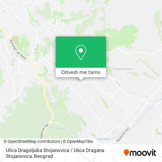 Ulica Dragoljuba Stojanovica / Ulica Dragana Stojanovica mapa