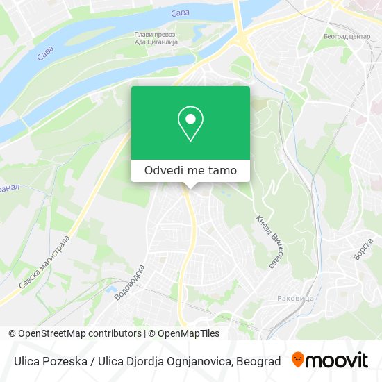 Ulica Pozeska / Ulica Djordja Ognjanovica mapa