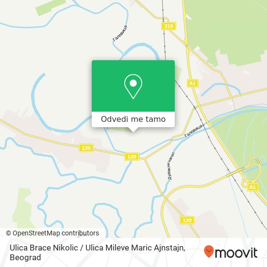 Ulica Brace Nikolic / Ulica Mileve Maric Ajnstajn mapa