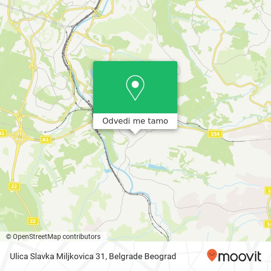 Ulica Slavka Miljkovica 31 mapa