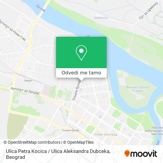 Ulica Petra Kocica / Ulica Aleksandra Dubceka mapa