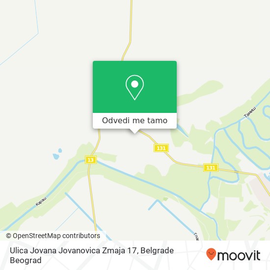 Ulica Jovana Jovanovica Zmaja 17 mapa