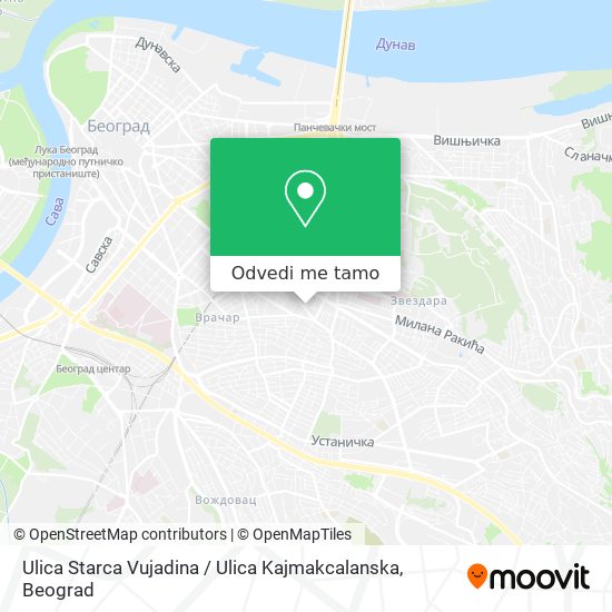 Ulica Starca Vujadina / Ulica Kajmakcalanska mapa