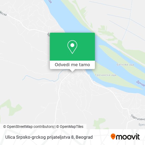 Ulica Srpsko-grckog prijateljstva 8 mapa