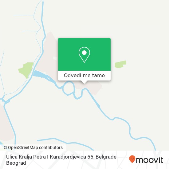 Ulica Kralja Petra I Karadjordjevica 55 mapa