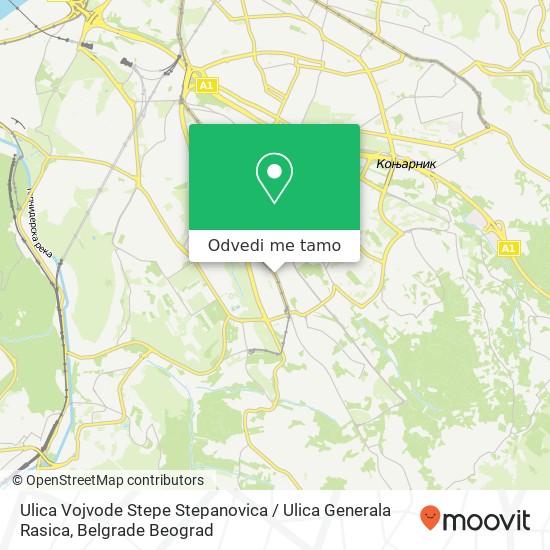 Ulica Vojvode Stepe Stepanovica / Ulica Generala Rasica mapa