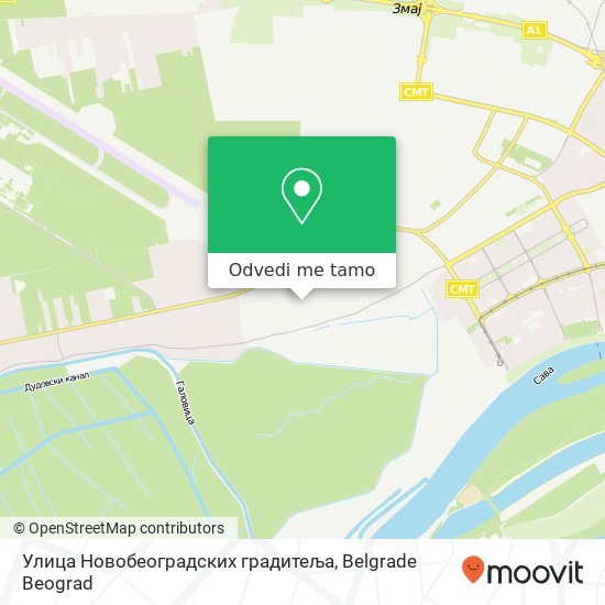 Улица Новобеоградских градитеља mapa