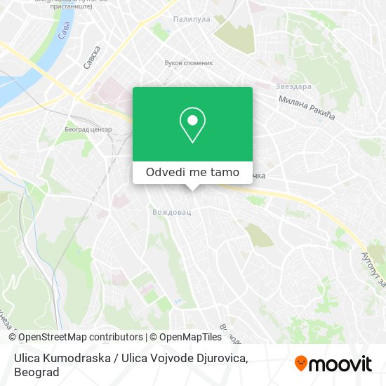 Ulica Kumodraska / Ulica Vojvode Djurovica mapa