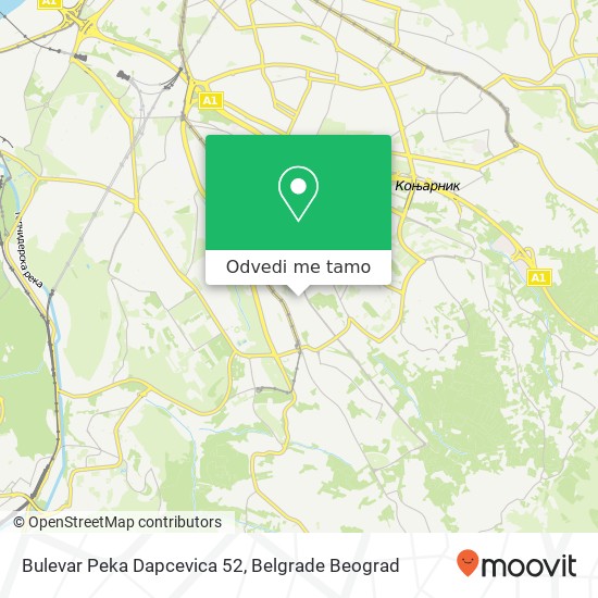 Bulevar Peka Dapcevica 52 mapa