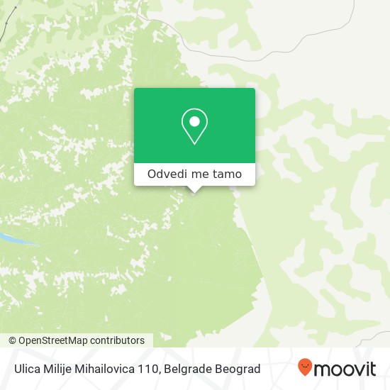 Ulica Milije Mihailovica 110 mapa