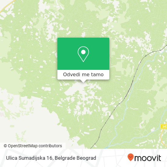 Ulica Sumadijska 16 mapa