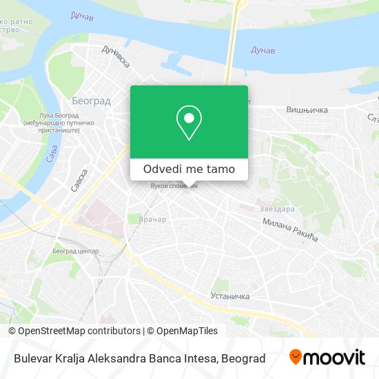 Bulevar Kralja Aleksandra Banca Intesa mapa