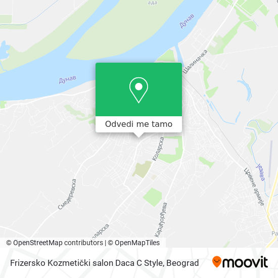 Frizersko Kozmetički salon Daca C Style mapa