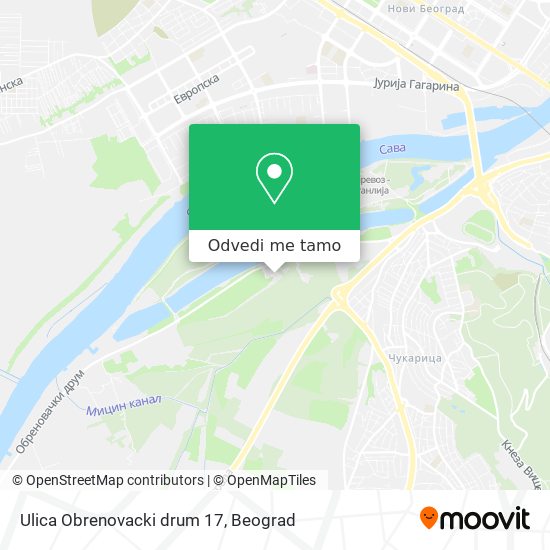 Ulica Obrenovacki drum 17 mapa