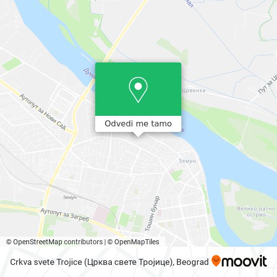 Crkva svete Trojice (Црква свете Тројице) mapa