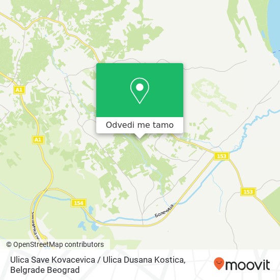 Ulica Save Kovacevica / Ulica Dusana Kostica mapa