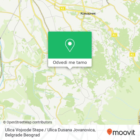 Ulica Vojvode Stepe / Ulica Dusana Jovanovica mapa