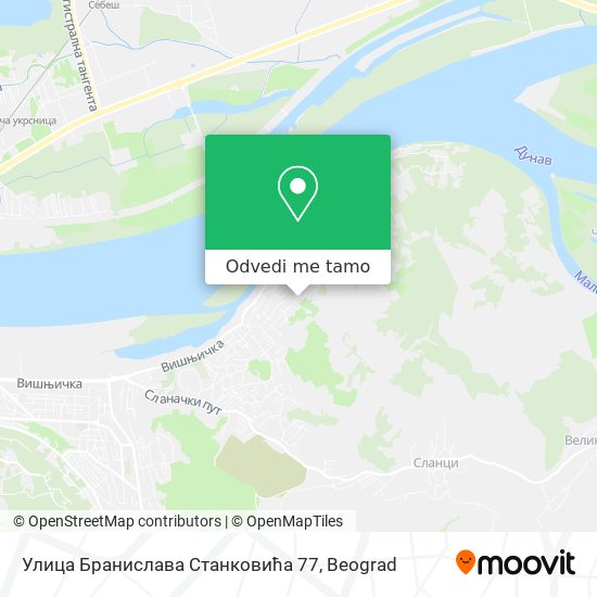 Улица Бранислава Станковића 77 mapa