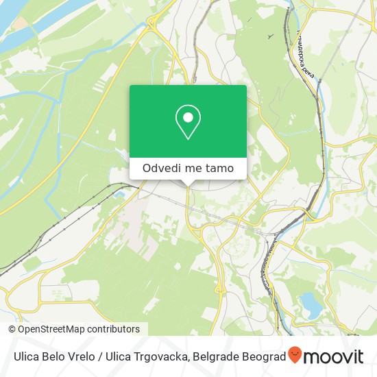 Ulica Belo Vrelo / Ulica Trgovacka mapa