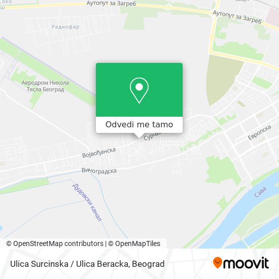 Ulica Surcinska / Ulica Beracka mapa