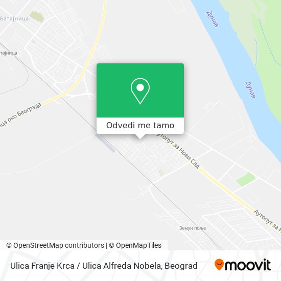 Ulica Franje Krca / Ulica Alfreda Nobela mapa