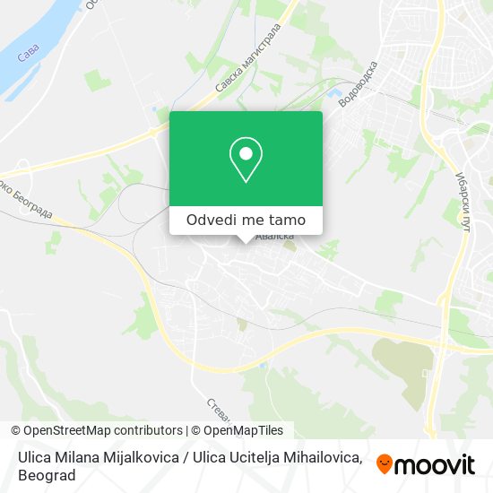 Ulica Milana Mijalkovica / Ulica Ucitelja Mihailovica mapa