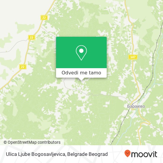 Ulica Ljube Bogosavljevica mapa