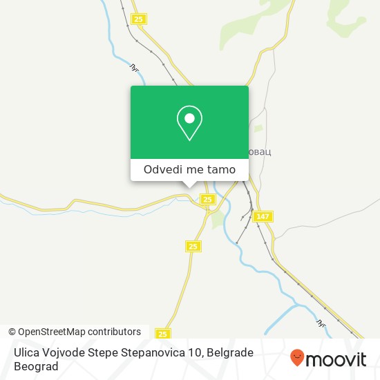 Ulica Vojvode Stepe Stepanovica 10 mapa