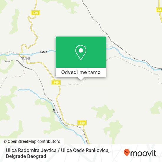 Ulica Radomira Jevtica / Ulica Cede Rankovica mapa