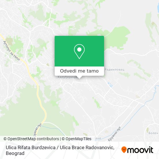Ulica Rifata Burdzevica / Ulica Brace Radovanovic mapa