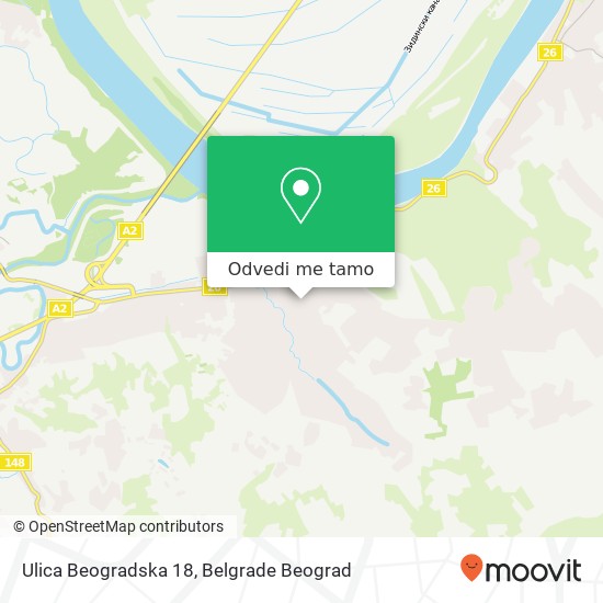 Ulica Beogradska 18 mapa