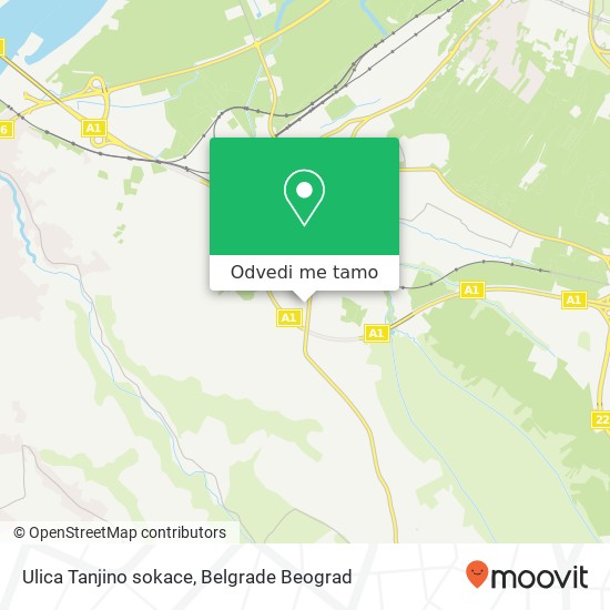 Ulica Tanjino sokace mapa