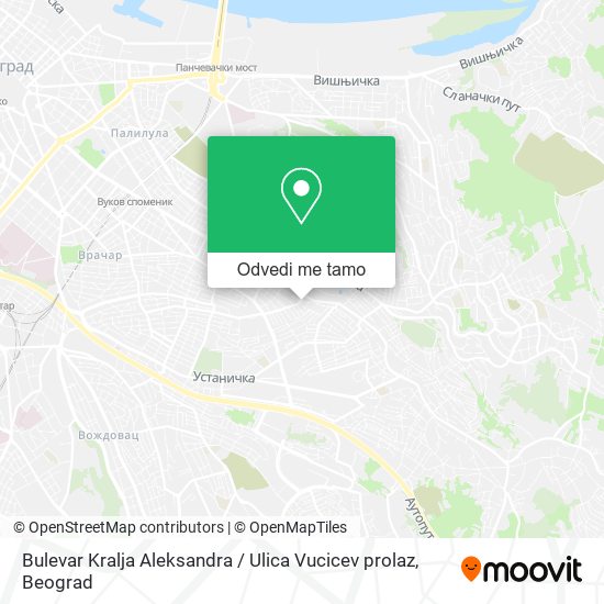 Bulevar Kralja Aleksandra / Ulica Vucicev prolaz mapa