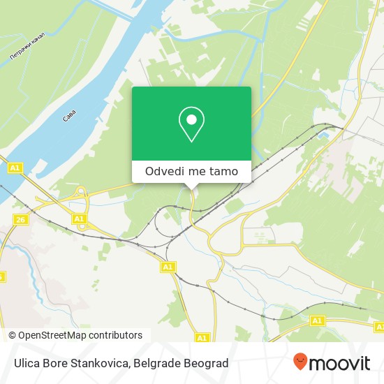 Ulica Bore Stankovica mapa