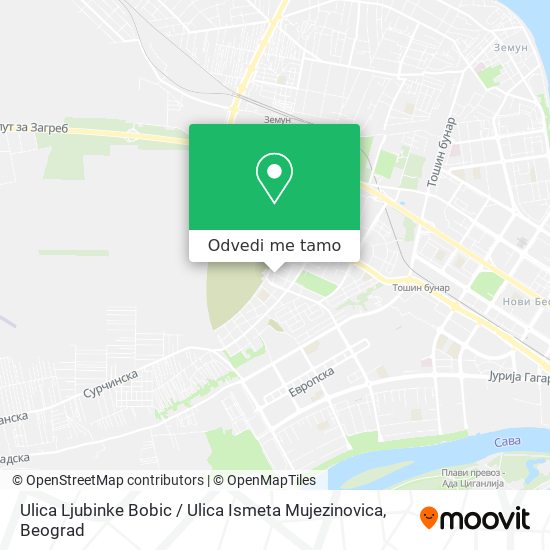 Ulica Ljubinke Bobic / Ulica Ismeta Mujezinovica mapa