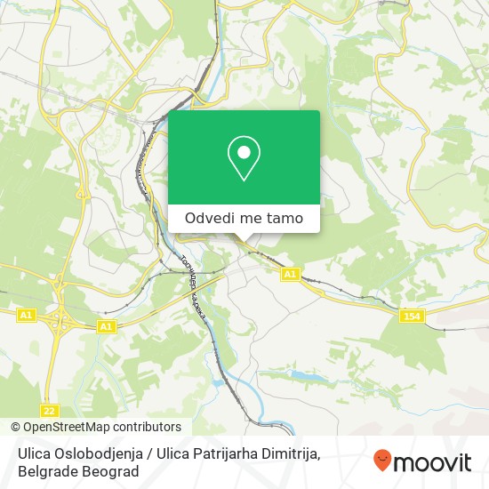 Ulica Oslobodjenja / Ulica Patrijarha Dimitrija mapa