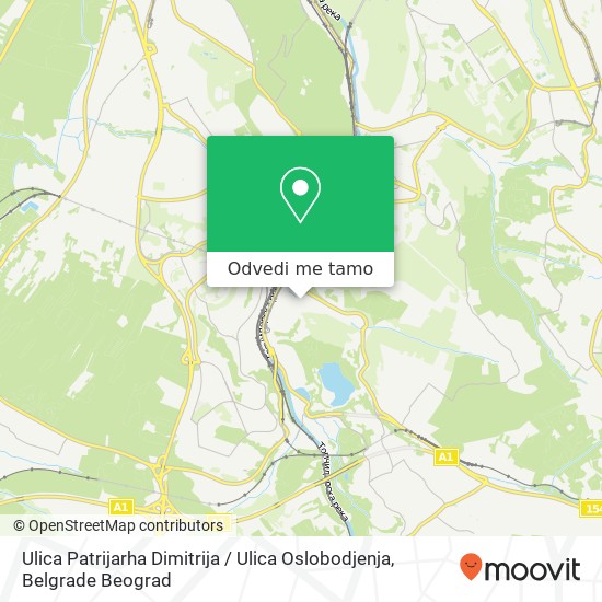 Ulica Patrijarha Dimitrija / Ulica Oslobodjenja mapa