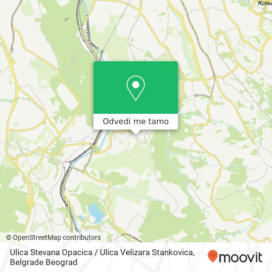 Ulica Stevana Opacica / Ulica Velizara Stankovica mapa