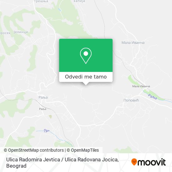 Ulica Radomira Jevtica / Ulica Radovana Jocica mapa