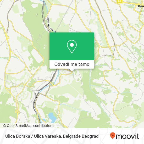 Ulica Borska / Ulica Vareska mapa