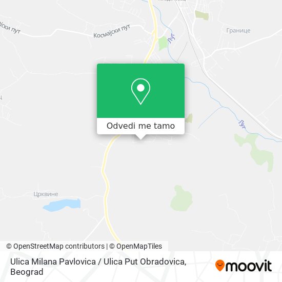 Ulica Milana Pavlovica / Ulica Put Obradovica mapa