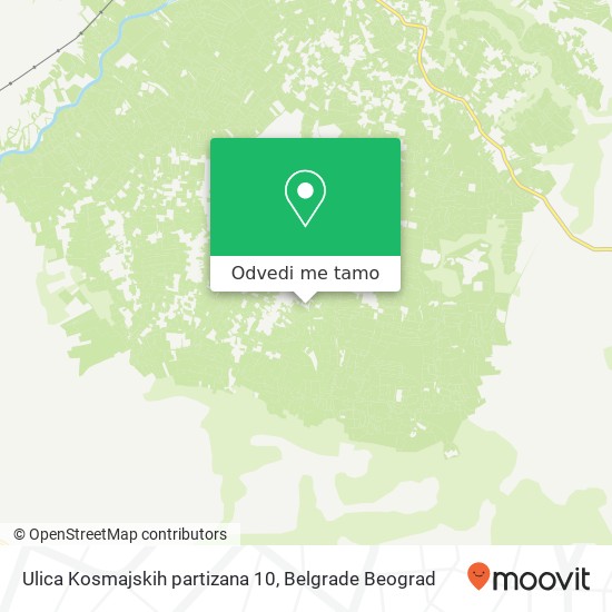 Ulica Kosmajskih partizana 10 mapa