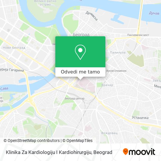 Klinika Za Kardiologiju I Kardiohirurgiju mapa