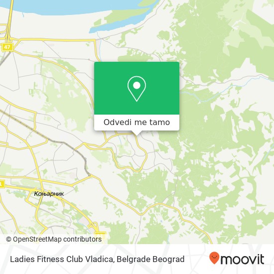 Ladies Fitness Club Vladica mapa